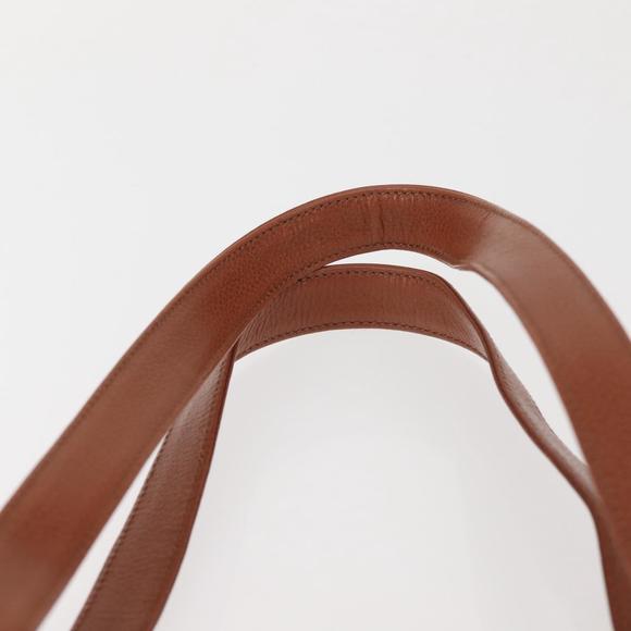 BALLY Tote Bag Leather Brown Gold Auth BA6025 - Picture 8 of 16